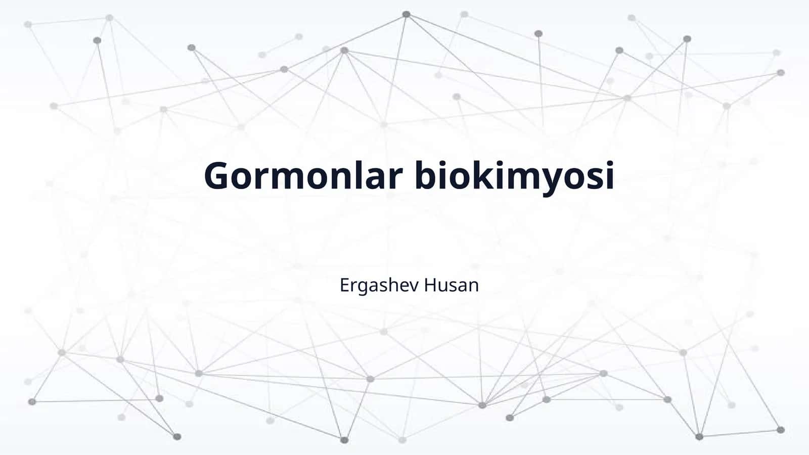 Gormonlar biokimyosi 1