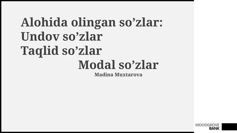 Undov so'zlari va ularning vazifalari 1