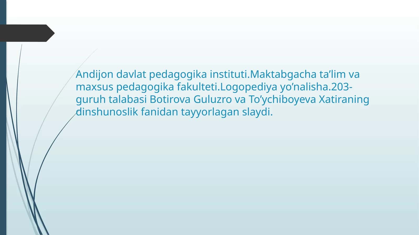 Logopediya yo’nalishi 1