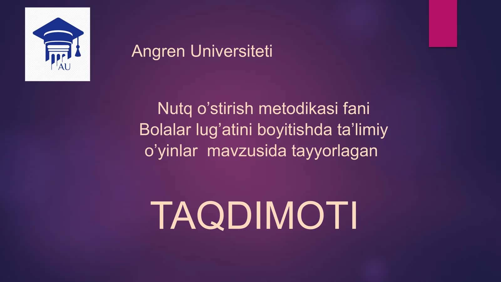 Bolalar Lug'atini Boyitishda Ta'limiy O'yinlar 1