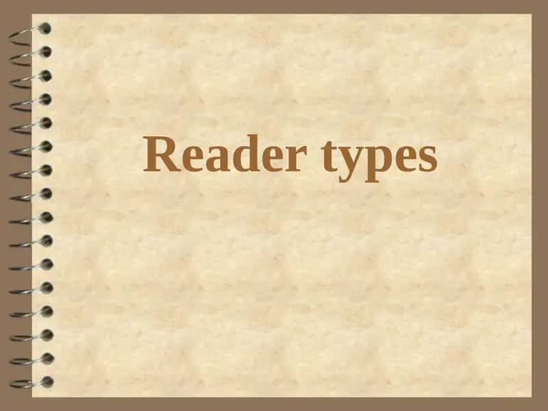 Reader types 1