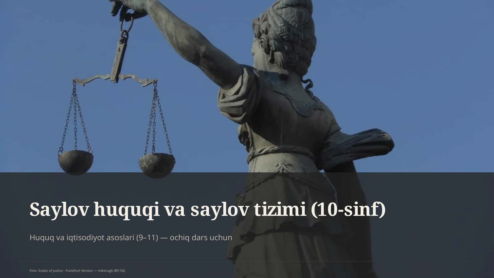 Saylov huquqi va saylov tizimi (10-sinf) 1
