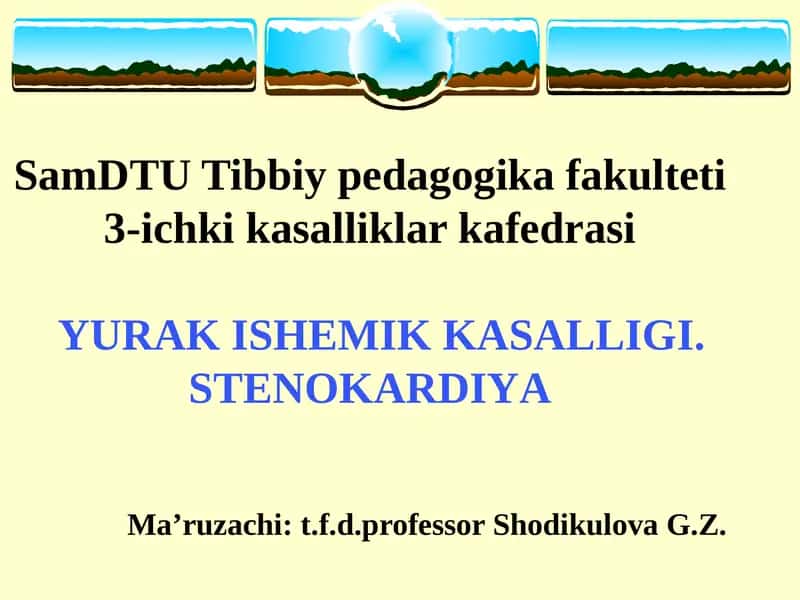 YURAK ISHEMIK KASALLIGI 1