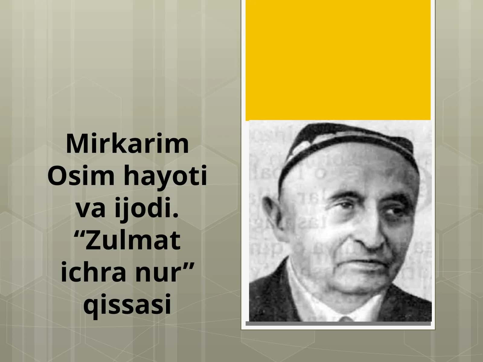 5-sinf Adabiyot dars ishlanma. Zulmat ichra nur qissasi 1