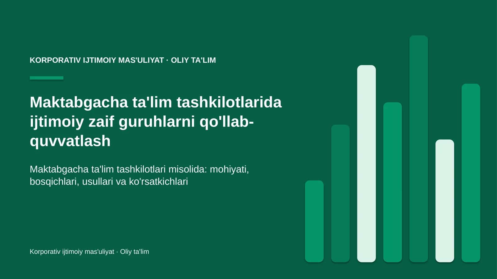 maktabgacha ta'lim tashkilotlarida ijtimoiy zaif guruhlarni qo'llab quvvatlash 8715 1