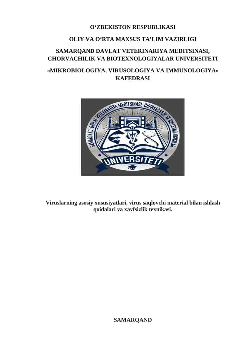 Viruslarning asosiy xususiyatlari 1