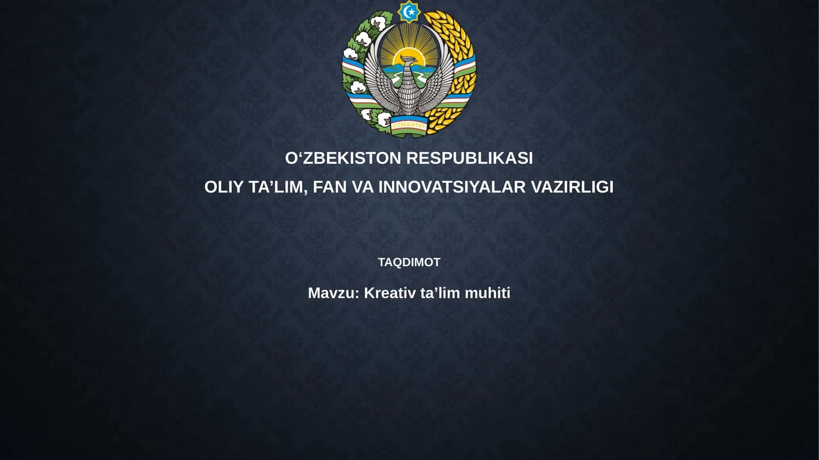 Kreativ ta’lim muhiti 1
