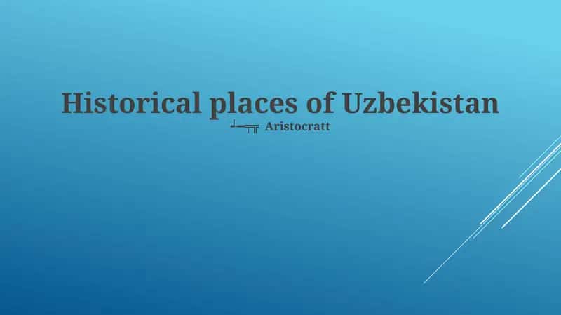 Historical places of Uzbekistan 1