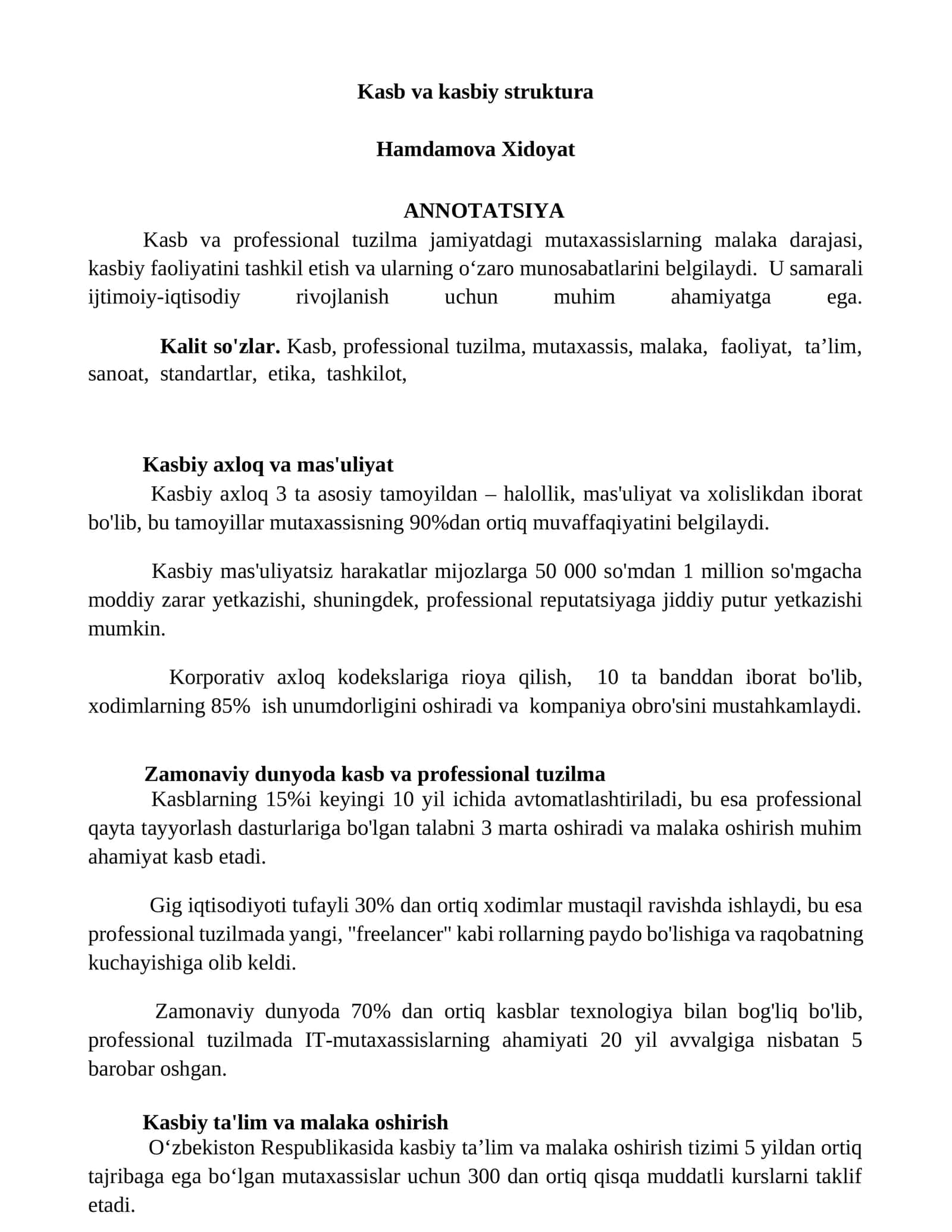 Kasb va kasbiy struktura 1