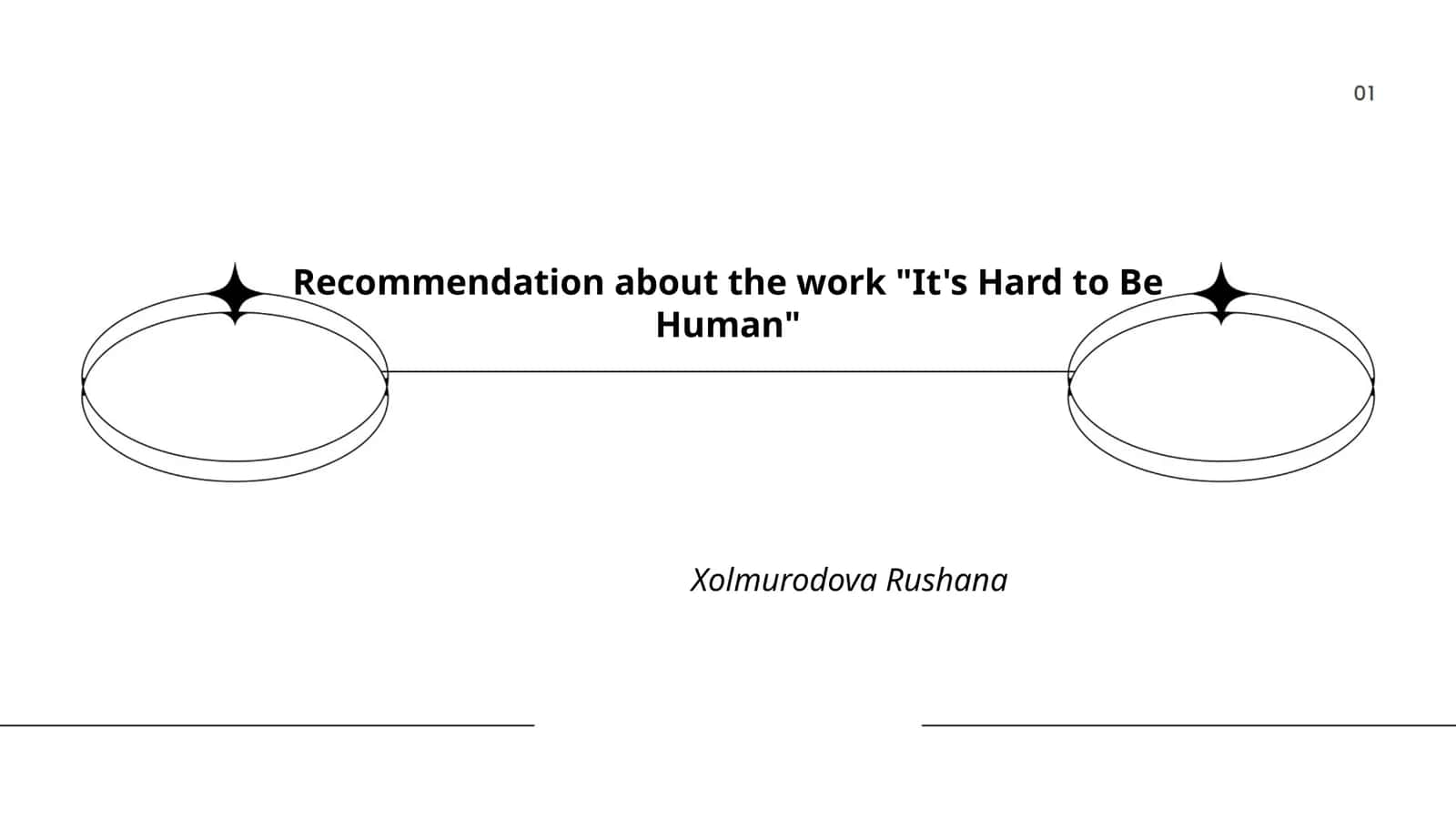 Recommendation about the work "It's Hard to Be Human" 1