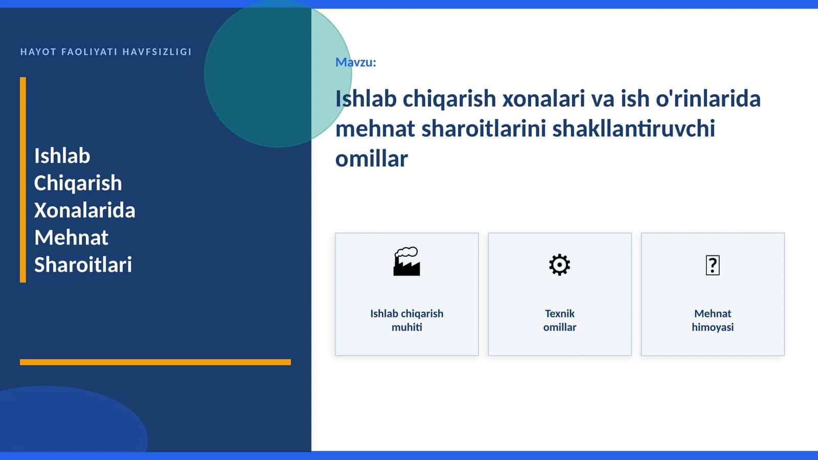 HAYOT FAOLIYATI HAVFSIZLIGI 1