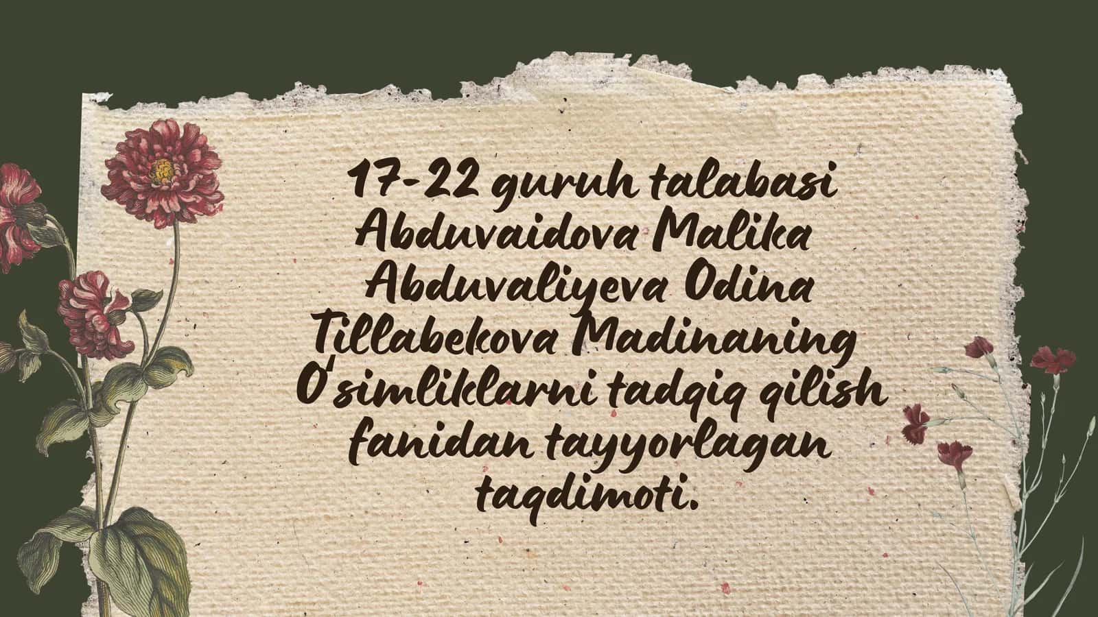 Vegetatsion tajriba usuli 1