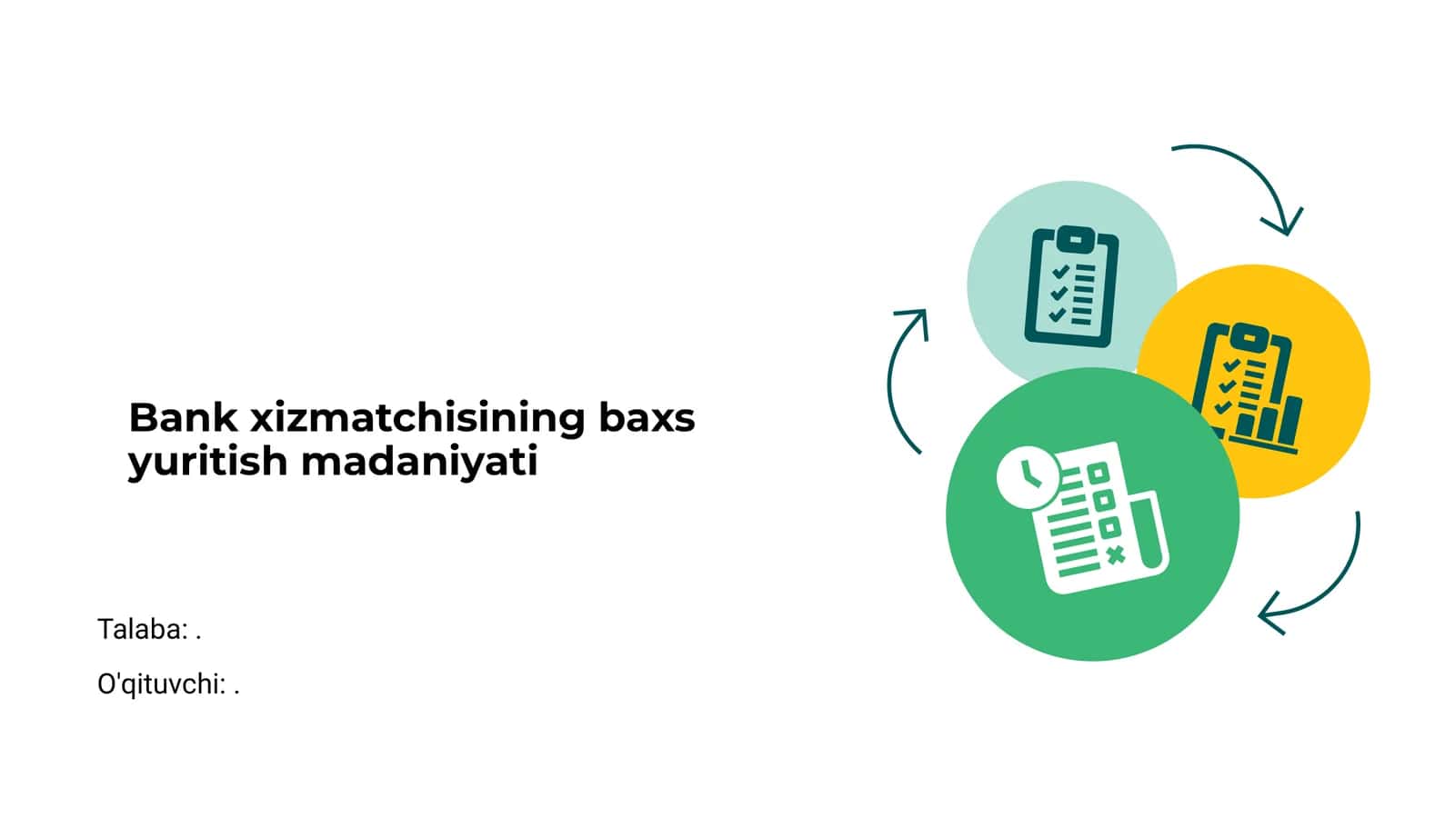 Bank xizmatchisining baxs yuritish madaniyati 1