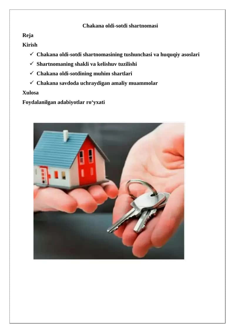 Chakana oldi-sotdi shartnomasi 1
