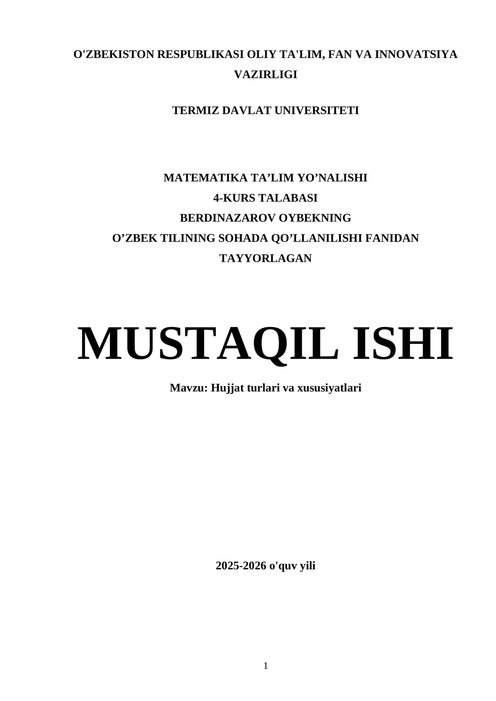 O'ZBEK TILINING SOHADA QO’LLANILISHI 1