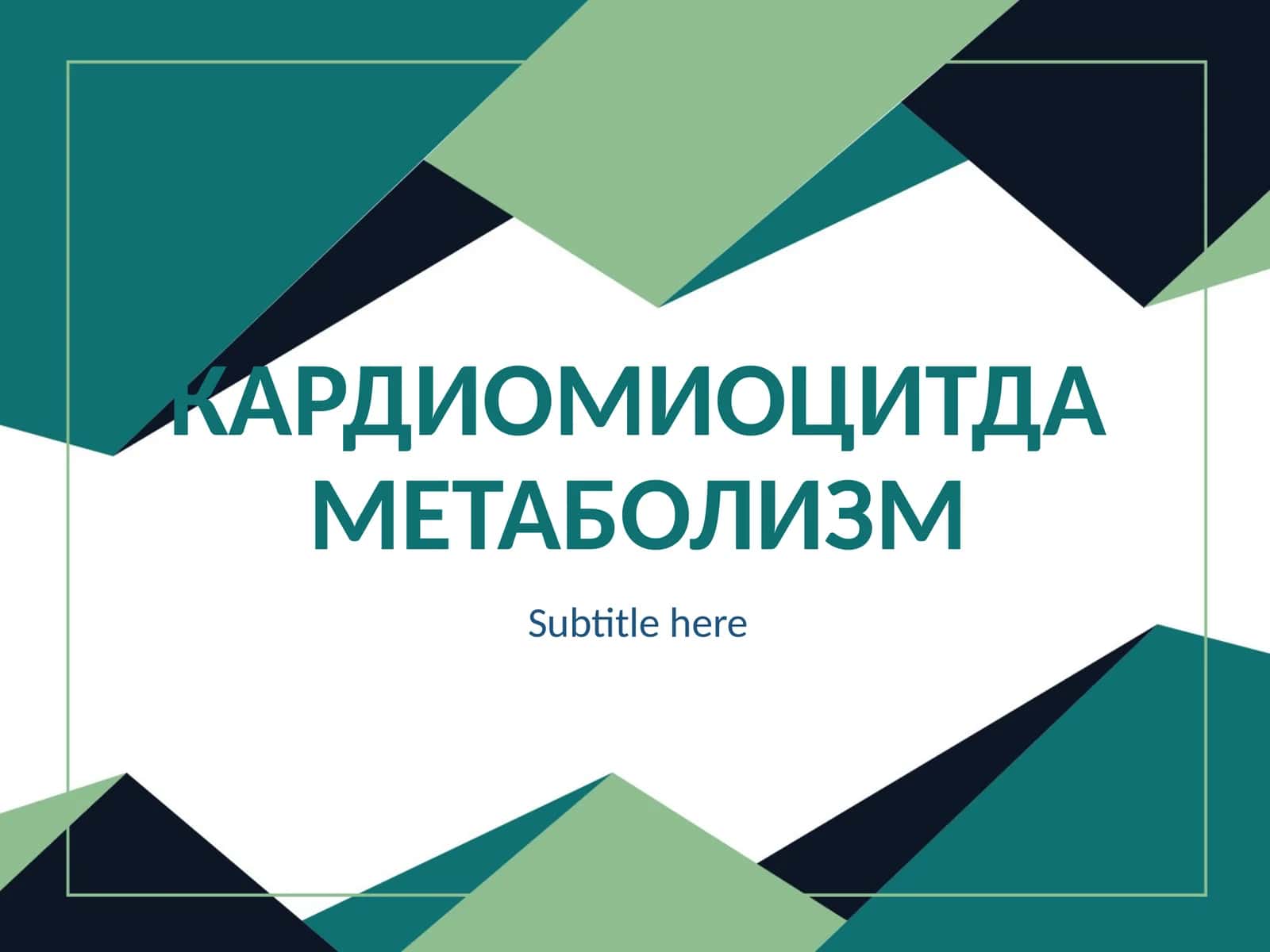 КАРДИОМИОЦИТДА МЕТАБОЛИЗМ 1