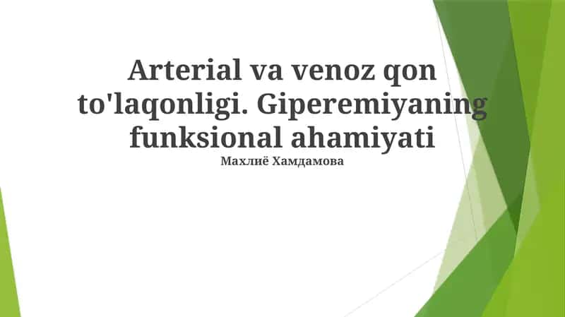 Funksional Giperemiya: Ta'rifi va Mexanizmlari 1