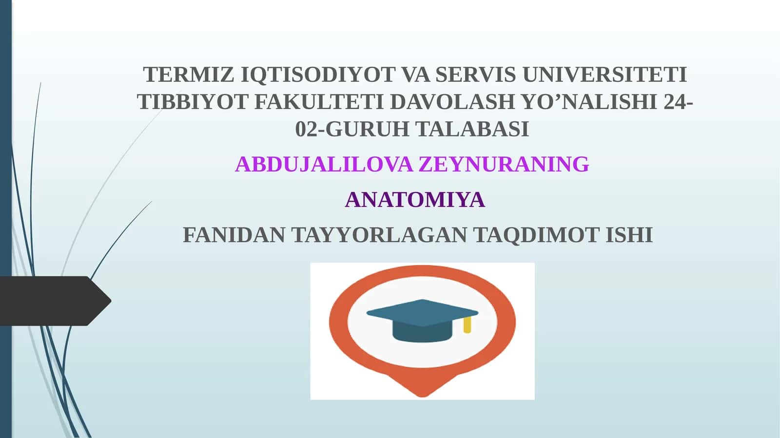 ANATOMIYA FANIDAN TAQDIMOT 1