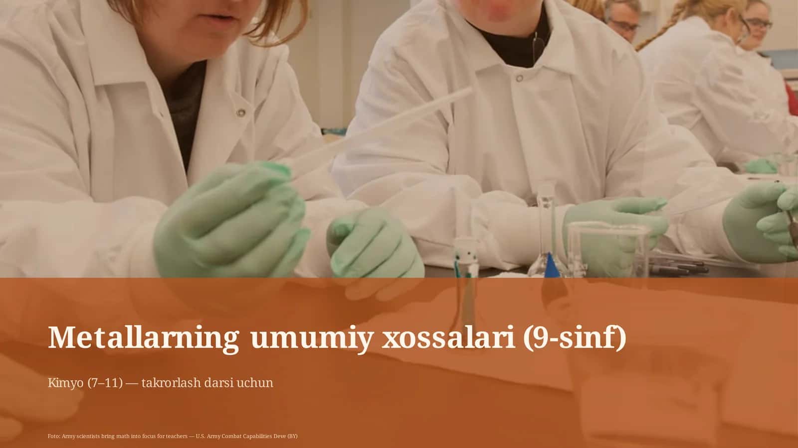 Metallarning umumiy xossalari (9-sinf) 1