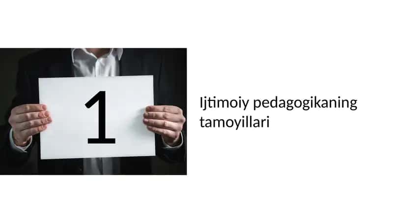 Ijtimoiy pedagogikaning tamoyillari 1