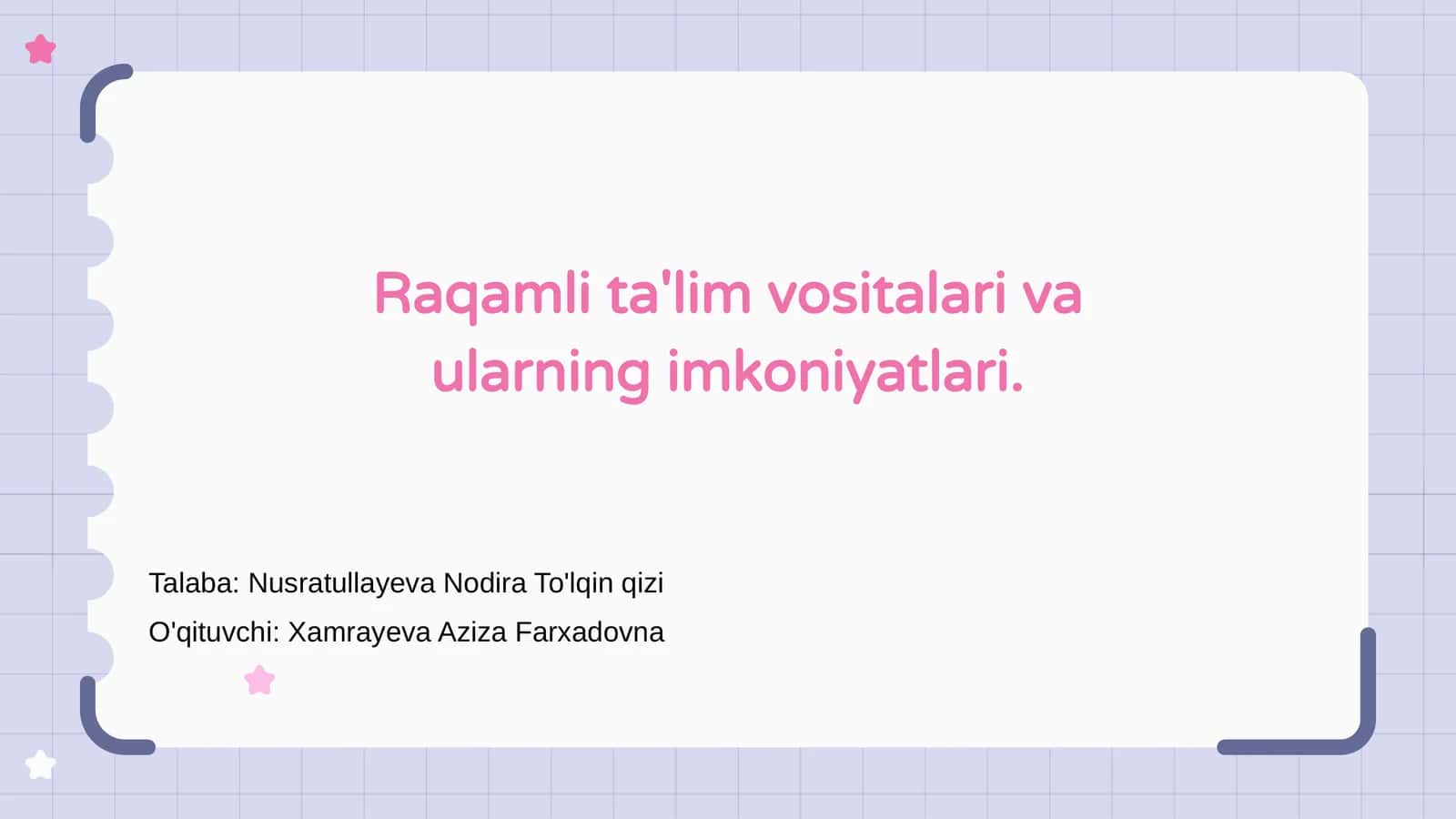 Raqamli ta'lim vositalari va ularning imkoniyatlari 1