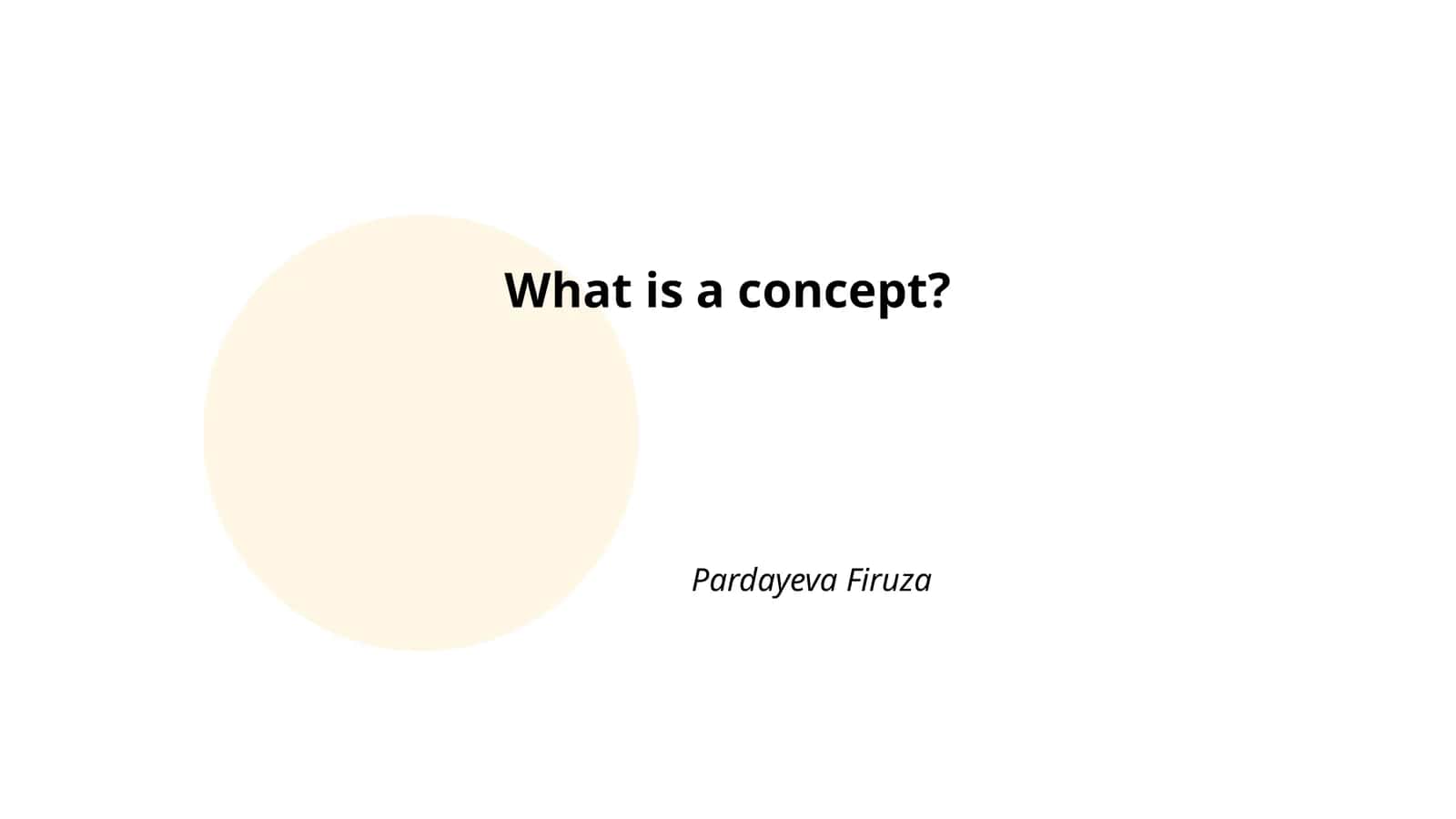 What is a concept? 1