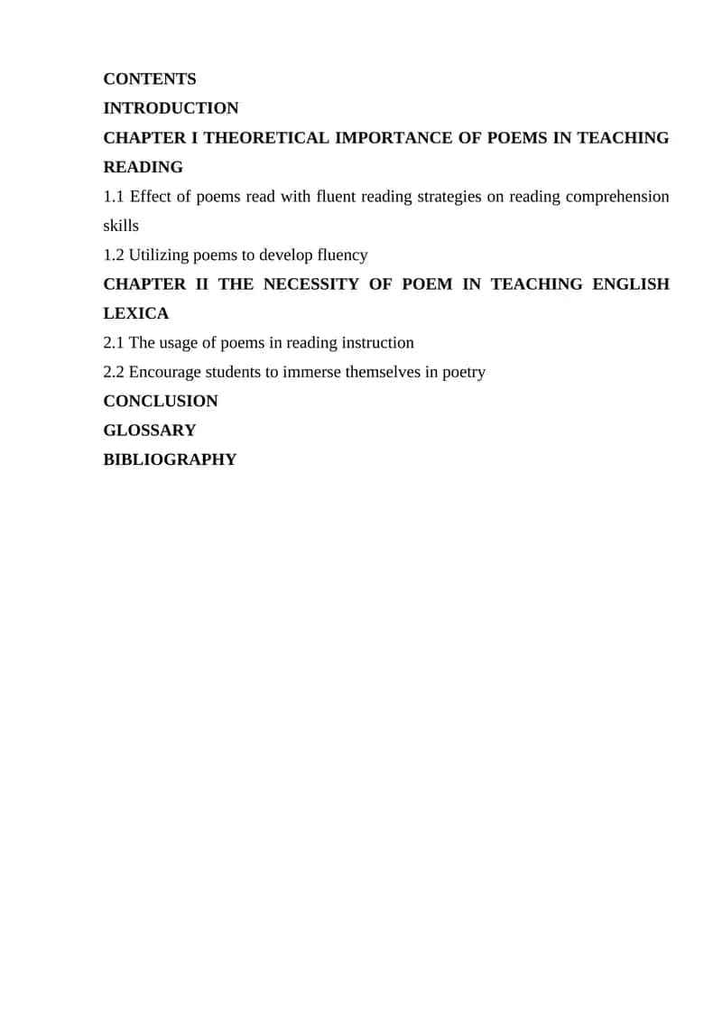 THEORETICAL IMPORTANCE OF POEMS IN TEACHING READING 1