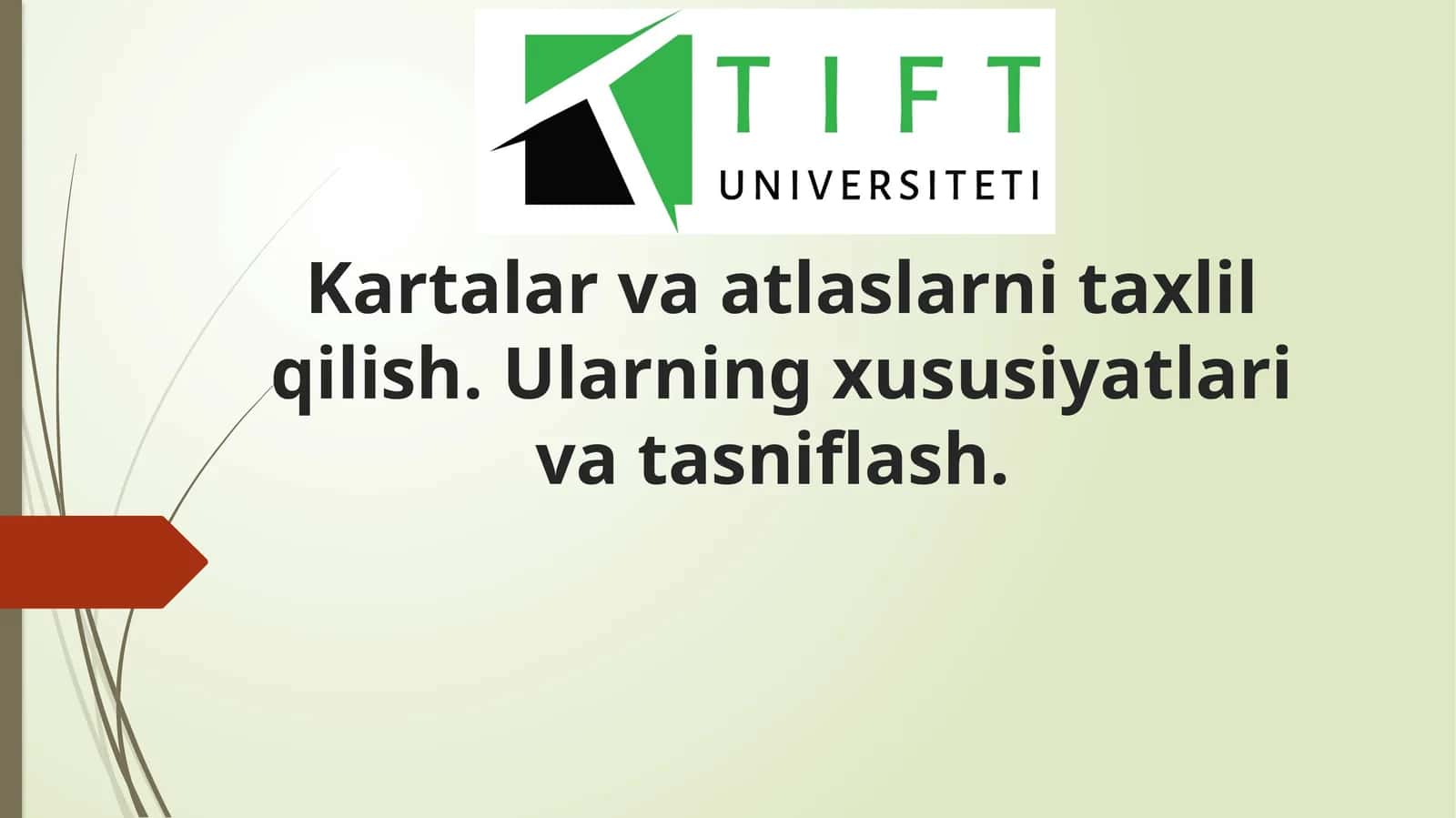 Kartalar va atlaslarni taxlil qilish 1