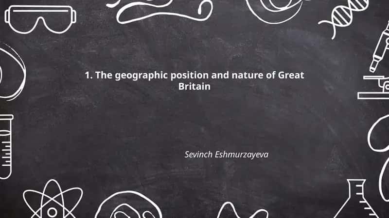 The geographic position and nature of Great Britain 1