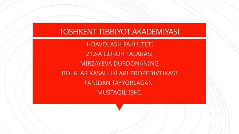 Bolalar kasalliklari propedevtikasi 1
