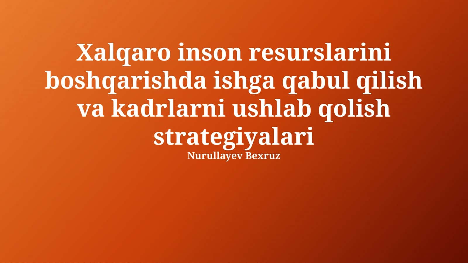 Global ishchi kuchi tendentsiyalari 1