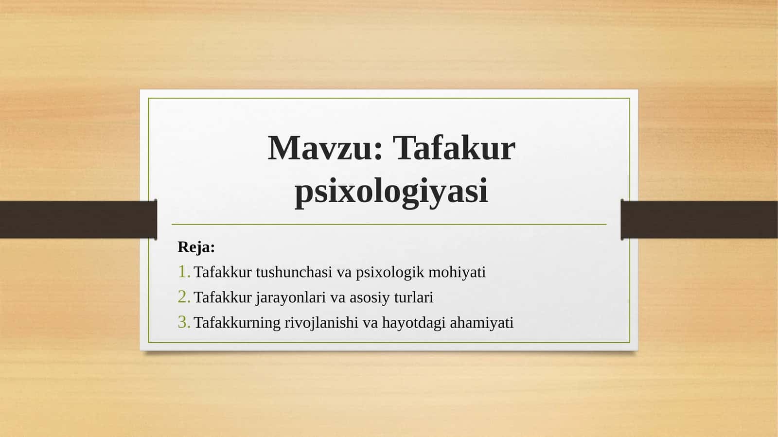 Tafakkur psixologiyasi 1