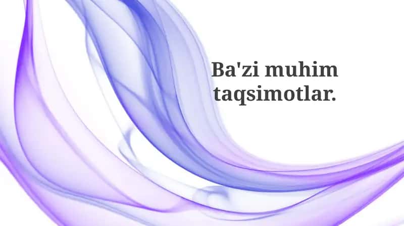Asosiy taqsimotlar va ularning xossalari 1