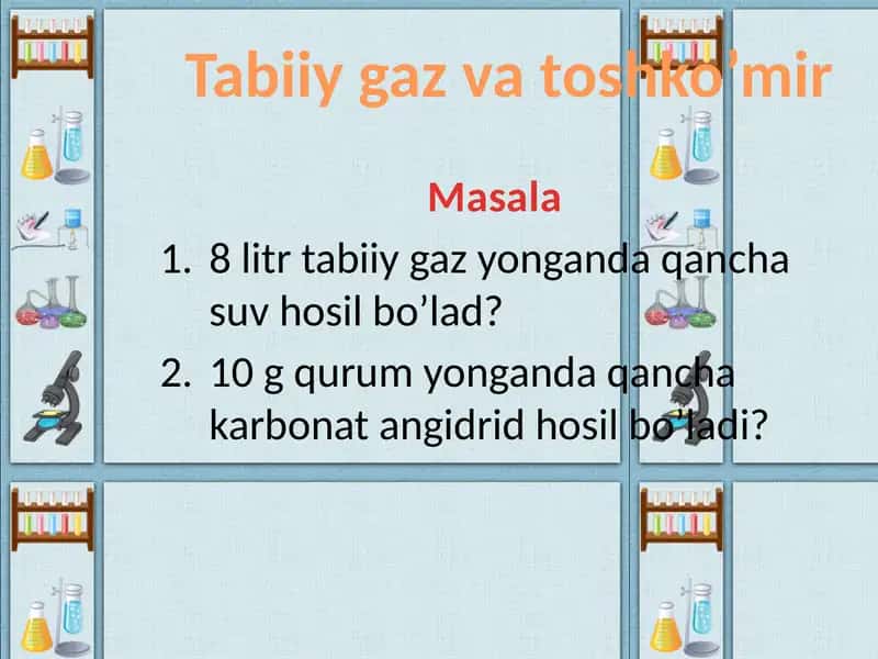 Tabiiy gaz va toshko’mir 1