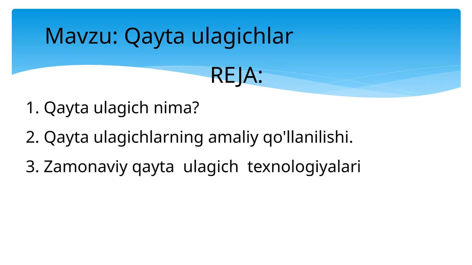 Qaytaulagichlar 1