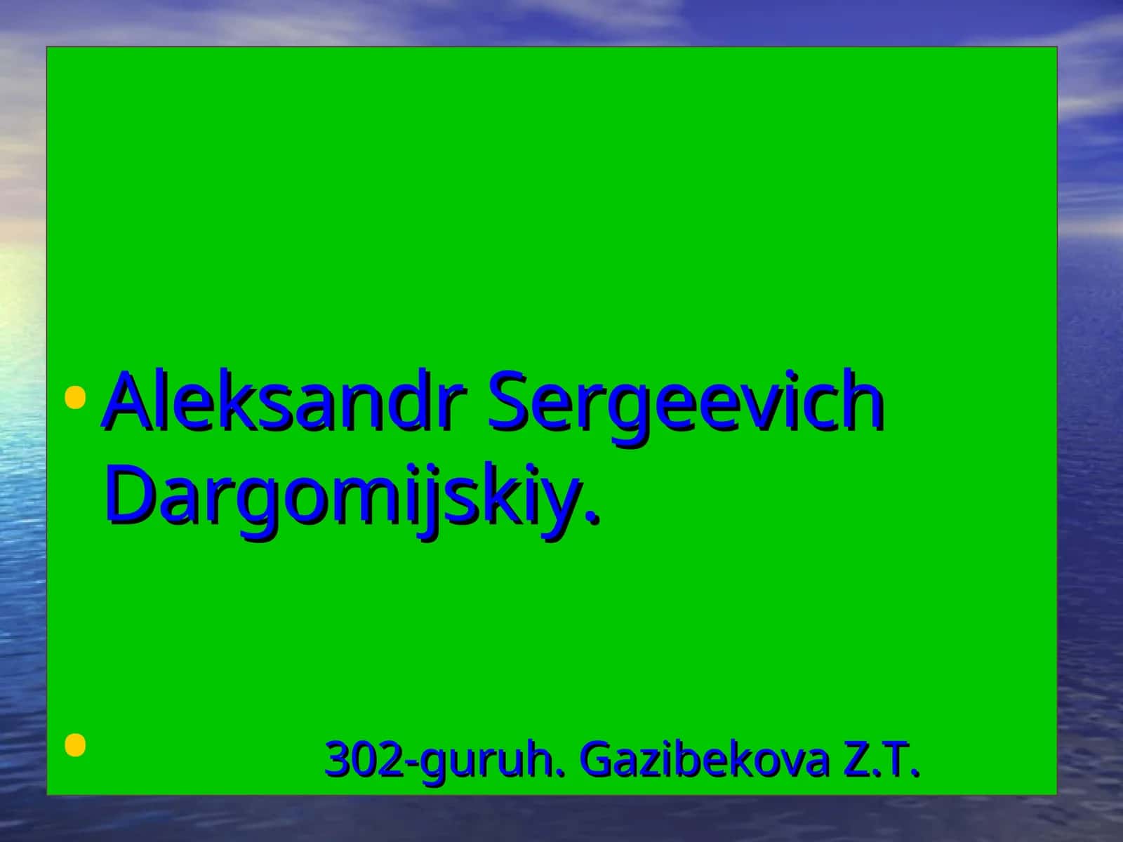 Rus bastakori Aleksandr Sergeevich Dargomijjskiy 1