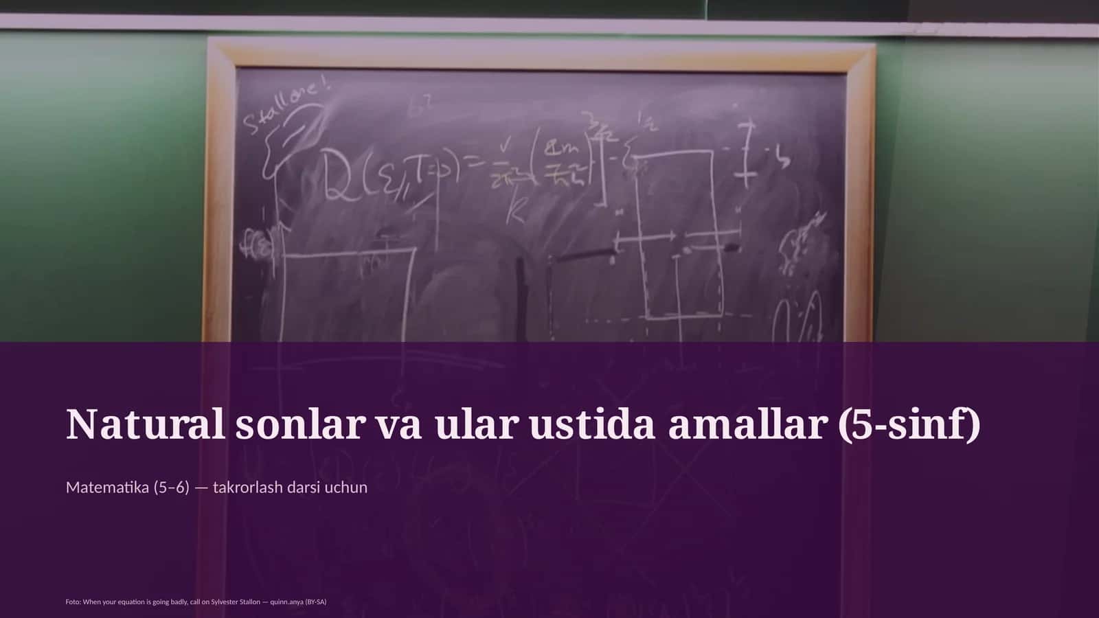 Natural sonlar va ular ustida amallar (5-sinf) 1