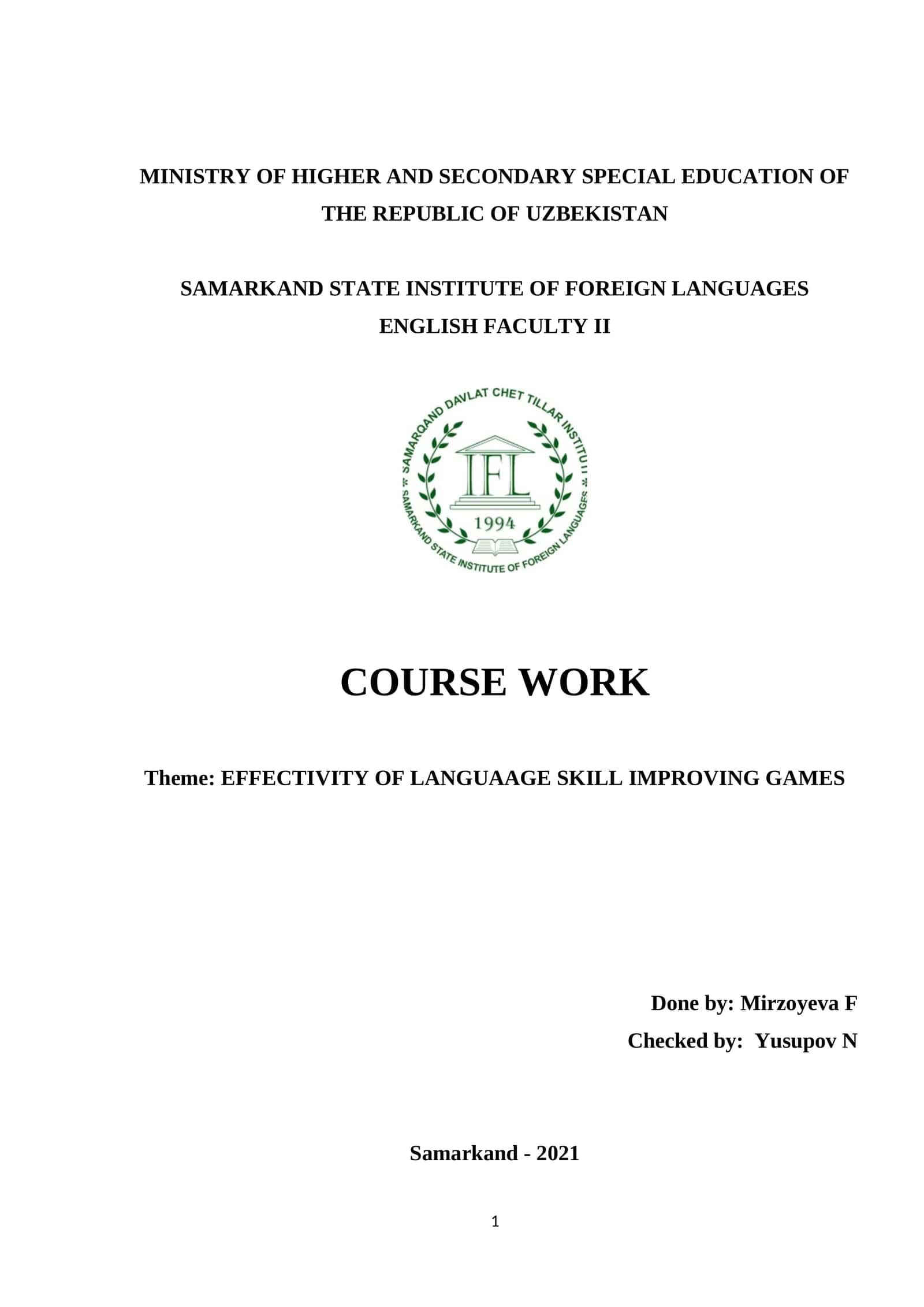 EFFECTIVITY OF LANGUAAGE SKILL IMPROVING GAMES 1