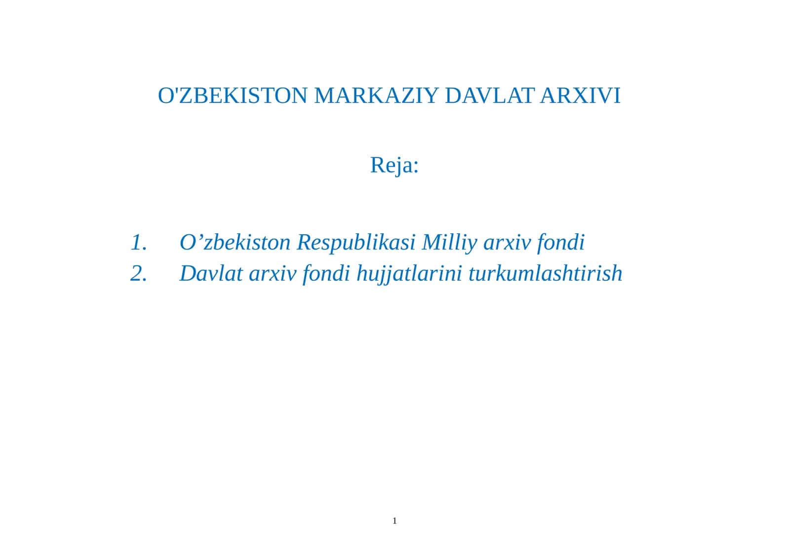 O’zbekiston Respublikasi Milliy arxiv fondi 1