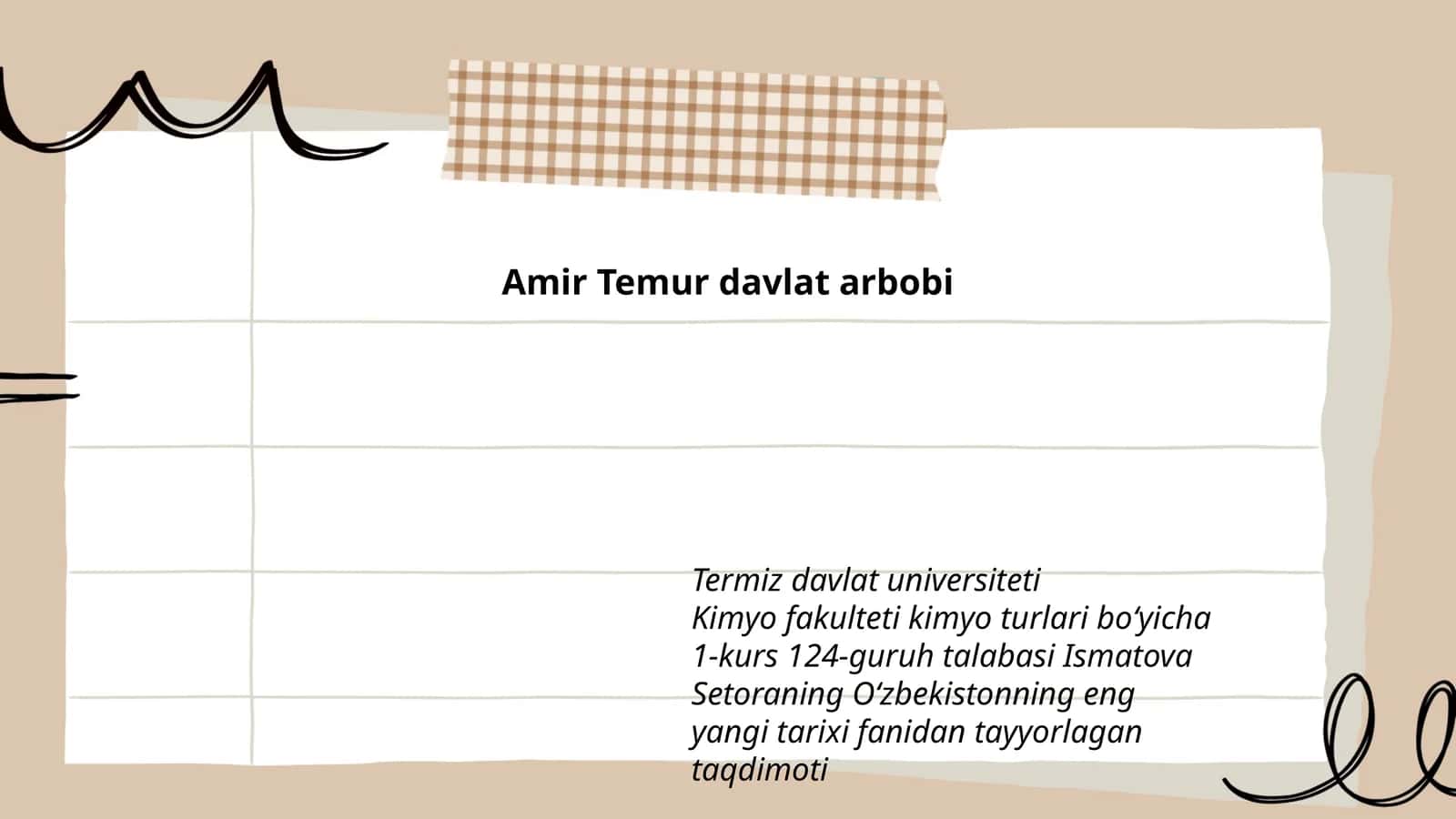 Oʻzbekistonning eng yangi tarixi fanidan taqdimot 1