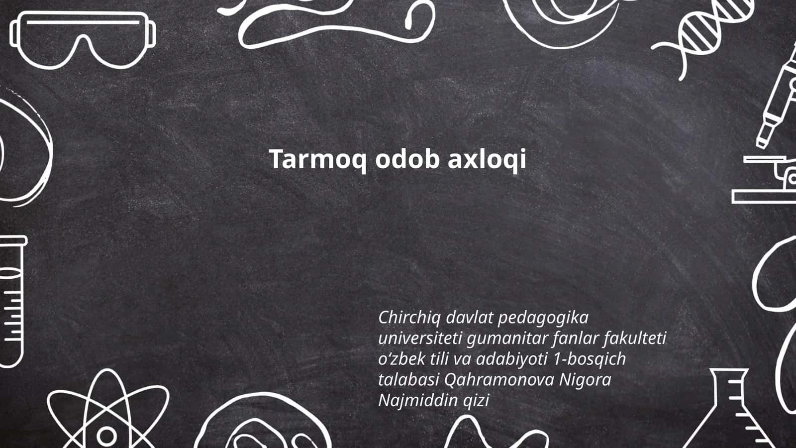 Tarmoqda odob-axloq qoidalari 1