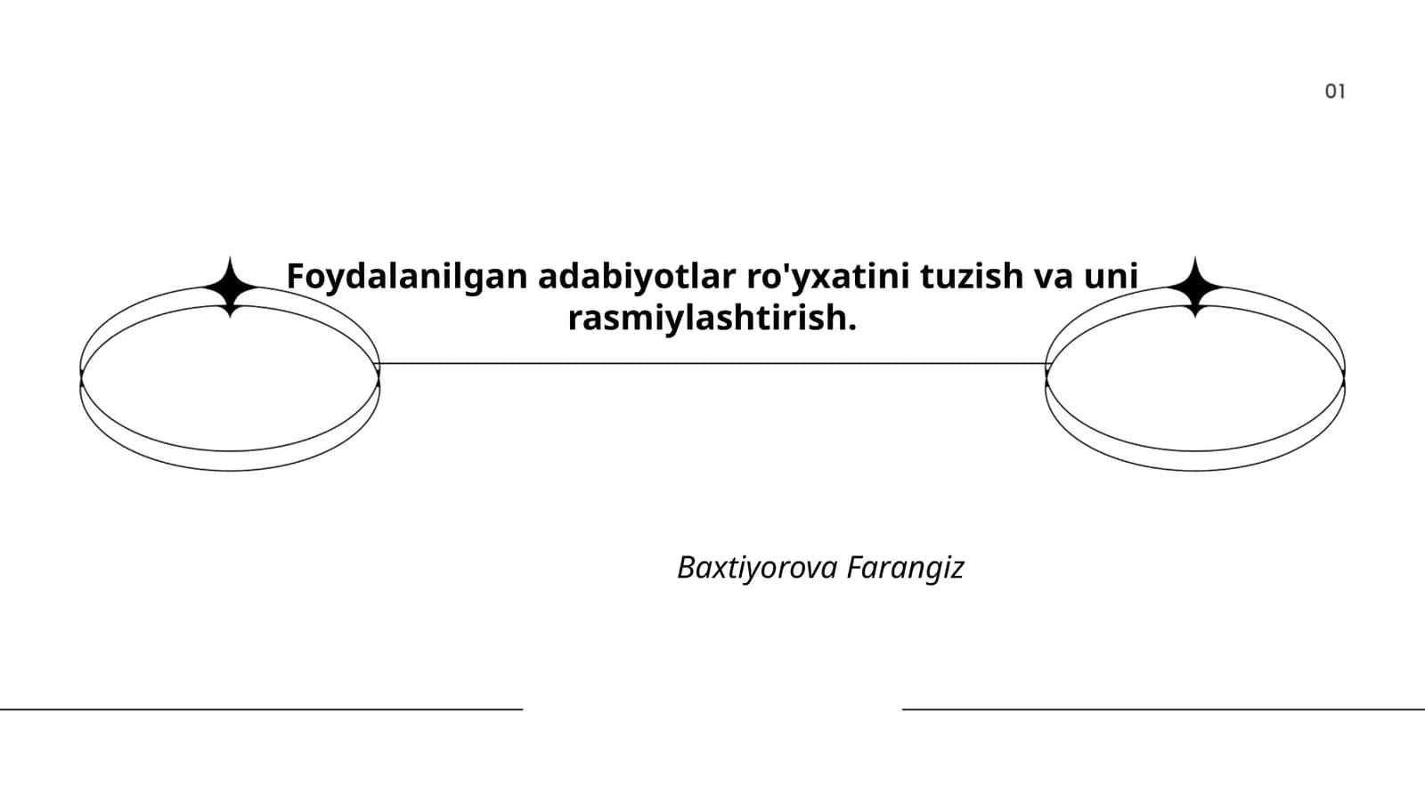 Adabiyotlar ro'yxatini tuzish va rasmiylashtirish 1