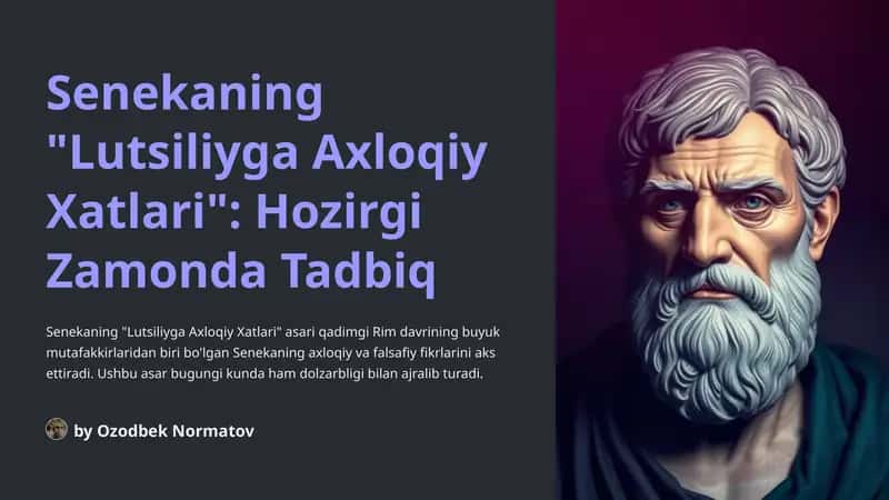 "Lutsiliyga Axloqiy Xatlari" 1