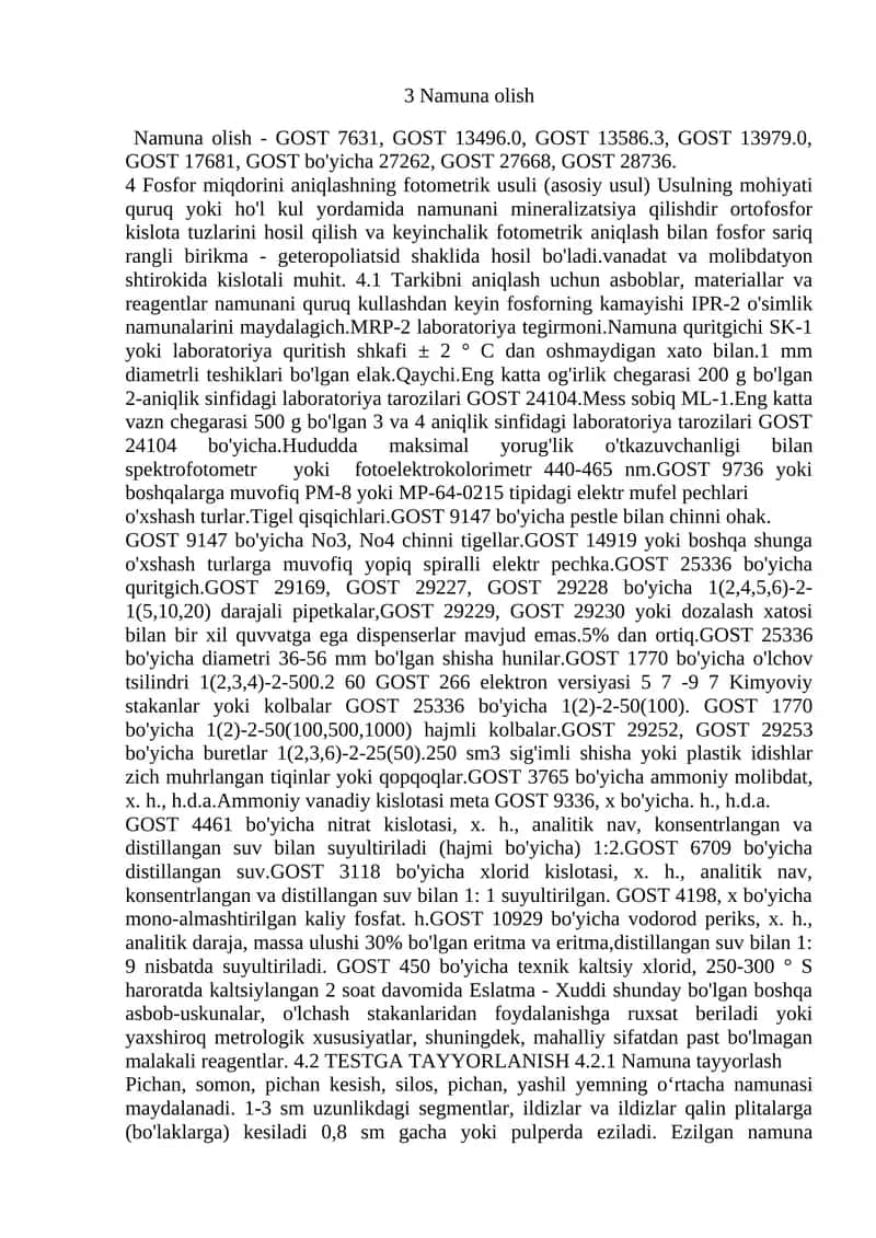 Namuna olish 1