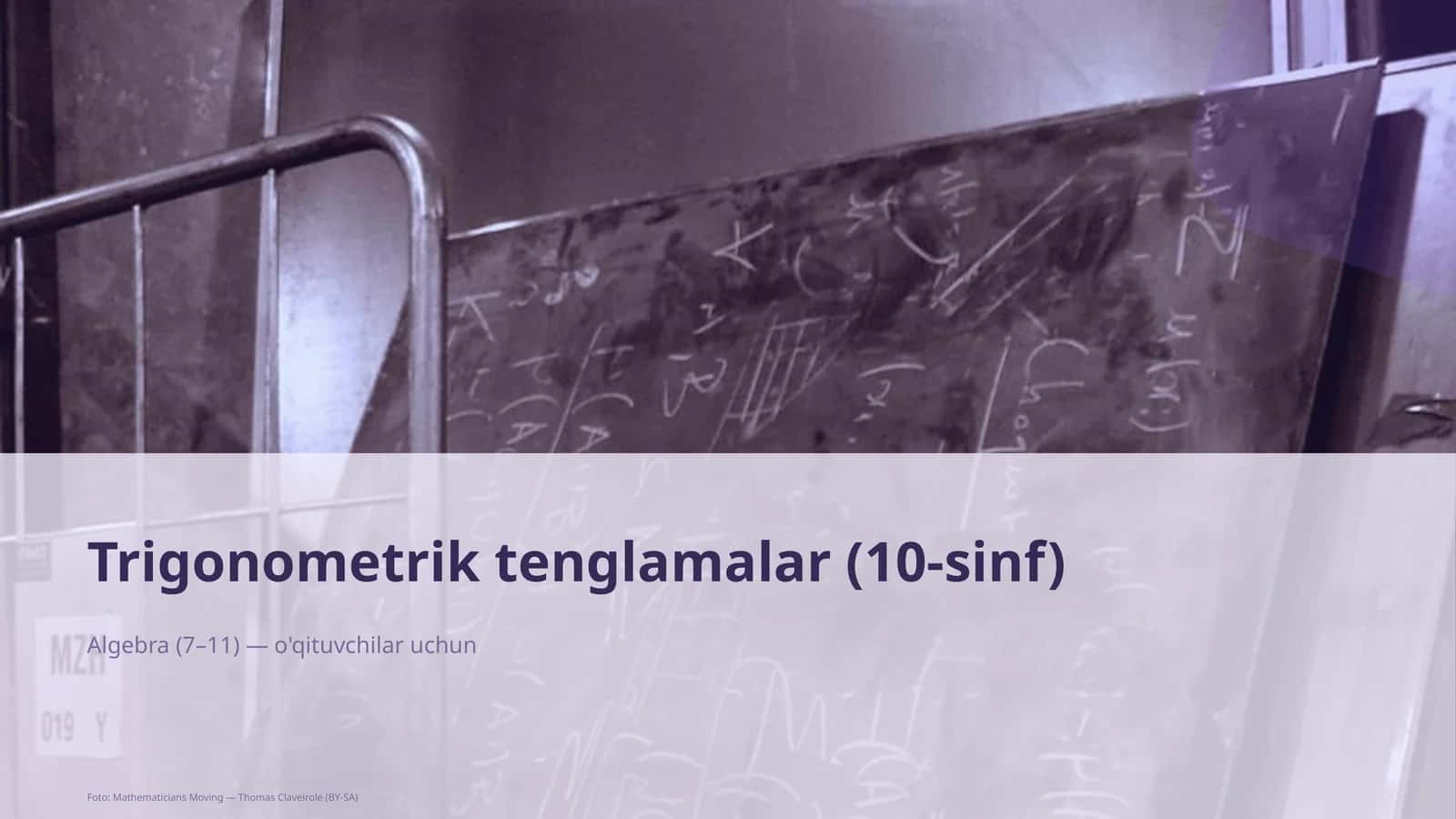 Trigonometrik tenglamalar (10-sinf) 1