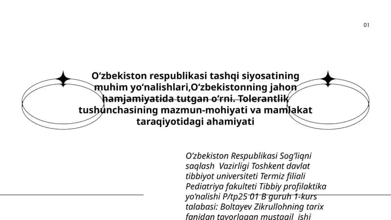 Oʻzbekiston Respublikasi Tashqi Siyosati 1