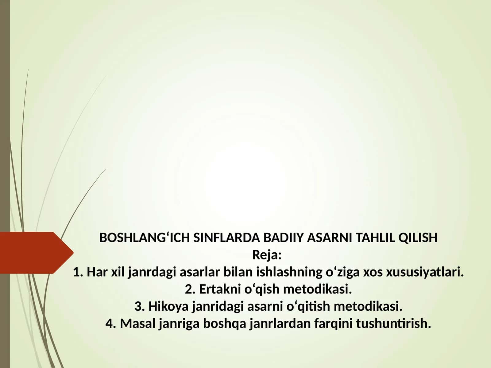 BOSHLANG‘ICHSINFLARDA BADIIY ASARNI TAHLIL QILISH 1