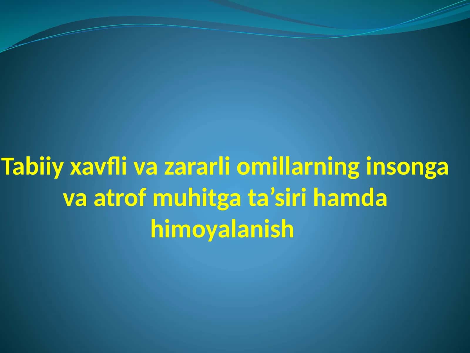Atrof-muhit omillari va inson sog’lig’i 1