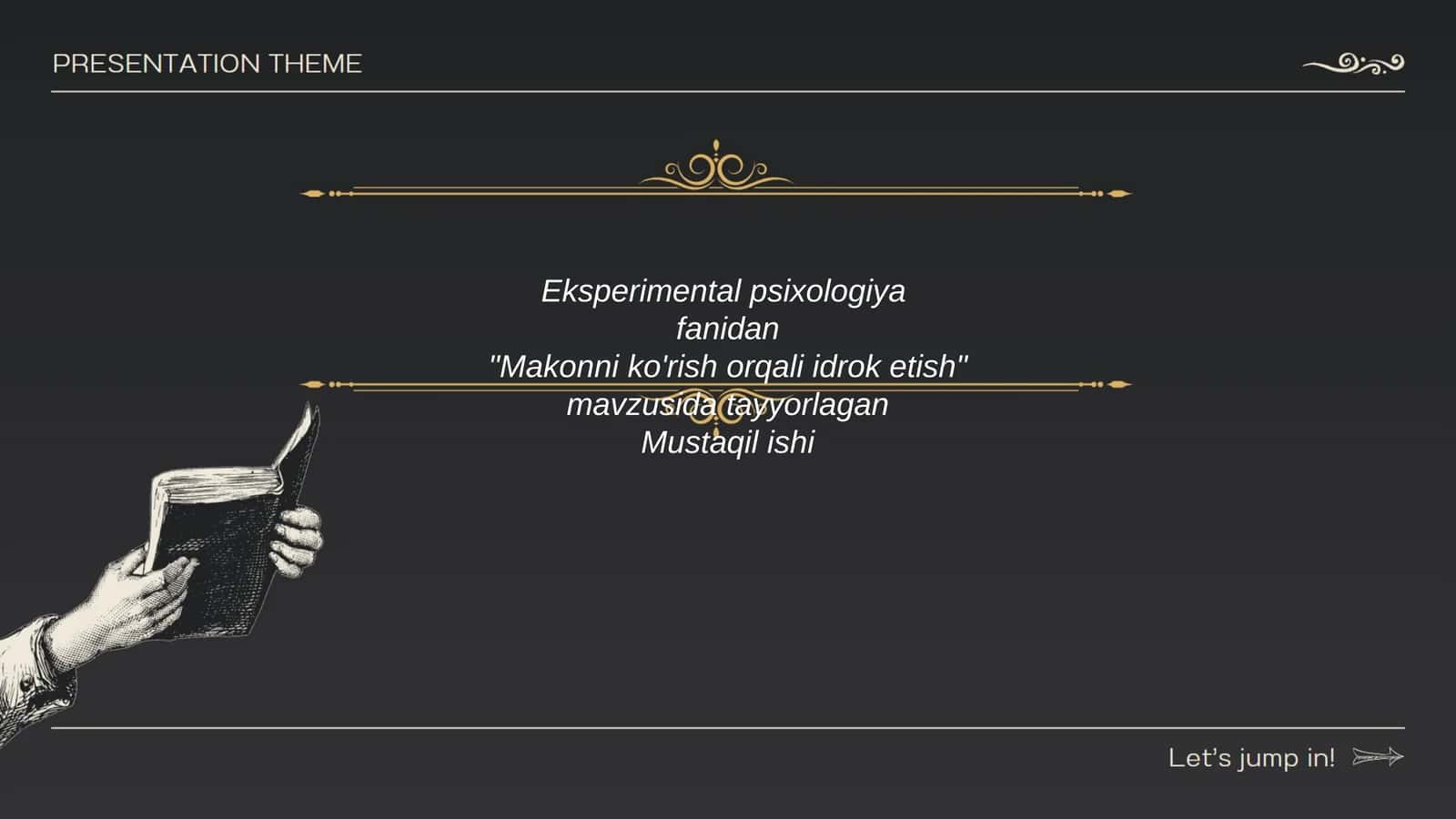 Makonni ko'rish orqali idrok etish 1