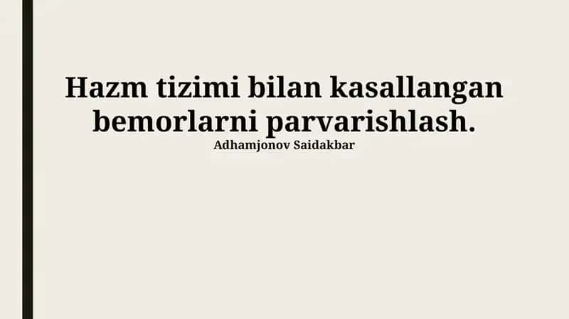 Peptik yarali kasallik va uning murakkabliklari 1